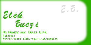elek buczi business card